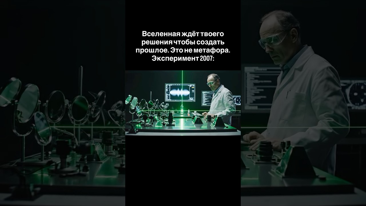 Вселенная ждёт твоего решения чтобы создать прошлое. Это не метафора. Эксперимент 2007: