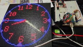 analog NTP clock with ESP32 and P3 64x64 led display (4)