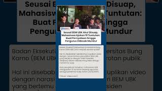 Mahasiswa UBK Ajukan 10 Poin Tuntutan seusai BEM Ungkap Pengakuan Terima Suap dari Polisi