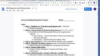 DBQ   Industrial Revolution Walkthrough
