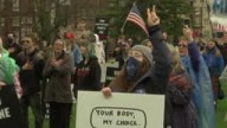 Protest at Michigan Capitol over virus order
