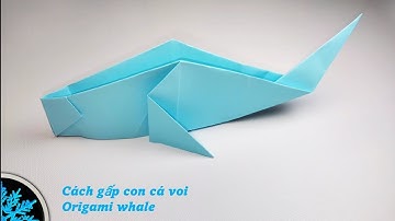 Cách gấp cá voi đơn giản | Origami whale