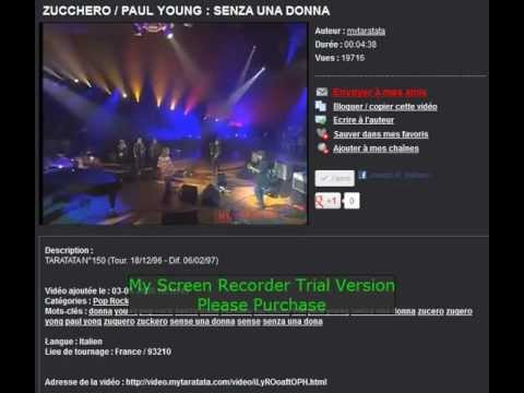 ZUCCHERO / Paul YOUNG : Senza una donna TARATATA live