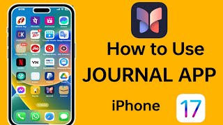 How To Use Journal App In iPhone in Hindi |  journal app ios 17 hindi