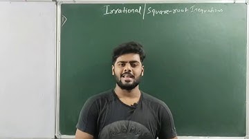 #11 Lecture 11 -Irrational inequality  IIT JEE mains