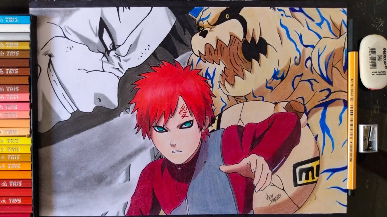 SPEED DRAWING GAARA from Naruto [COLLAB]