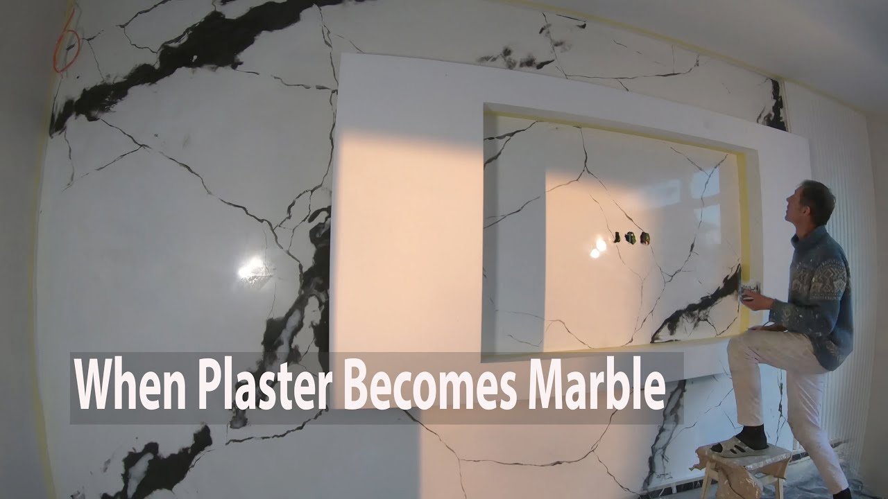 Мраморная стена в гостиной своими руками | Секрет профессионала