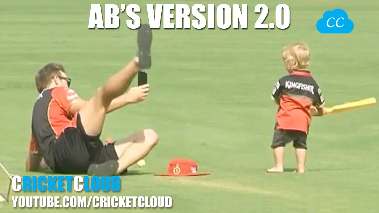 Ab de Villiers Version 20   His Son Training Hard in IPL 10   2017  Biggest FAN of RCB 