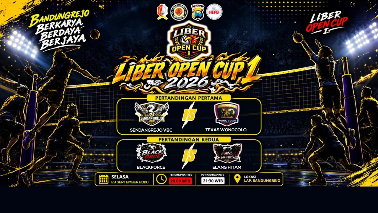 OPENING LIBER CUP I 2026 | SENDANGREJO VBC VS TEXAS WONOCOLO & BLACK FORCE VS ELANG HITAM