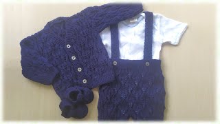 CASAQUINHO DE TRICÔ COM PONTO FOLHA 1 A 3 MESES