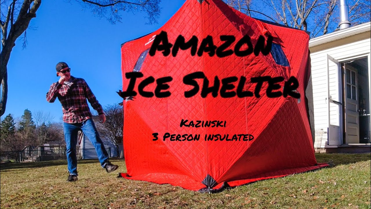New Ice Fishing Shelter Amazon find Kazinski insulated YouTube