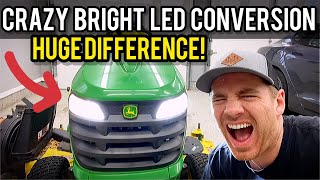 How to install LED headlights on your John Deere lawn mower
