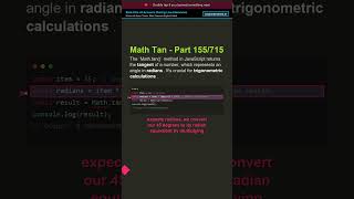 💻 Math Tan Method - Part 155/715 | Tech Interview Must-Know #shorts #javascript