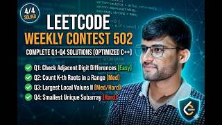 LeetCode Weekly Contest 502 Solutions (Problems A to D) | Optimized C++ Editorial 🚀