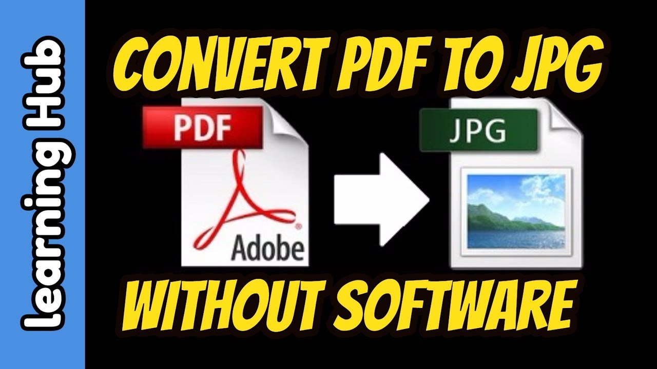 How to Convert PDF to JPG without Software for FREE | Convert PDF to
