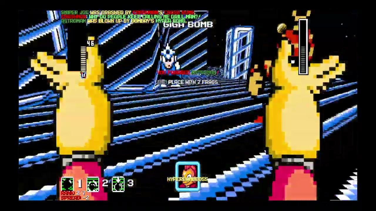 jugando a MM8BDM en el nivel del youtuber,de ring man,skull man y bright man