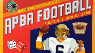 Setting up an APBA Football Game