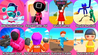 456 Survival Run Master,Squid Game All Challenges,Quick Game,K-Sniper: Gun Shooting Games,420 Prison screenshot 4