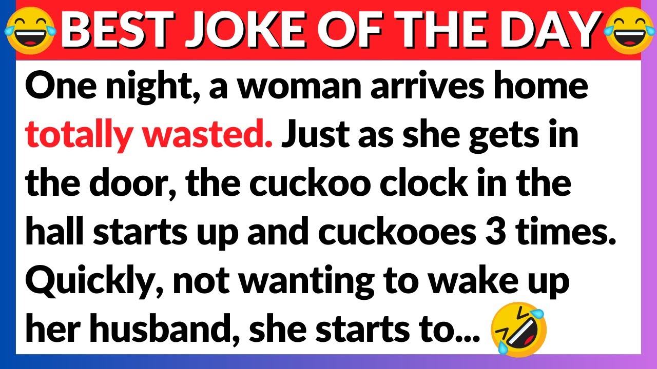 😂 FUNNY JOKE OF THE DAY! A man's wife came home late and drunk YouTube