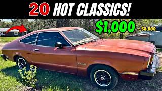 20 Classic Cars from Just $1,000–$8,000!