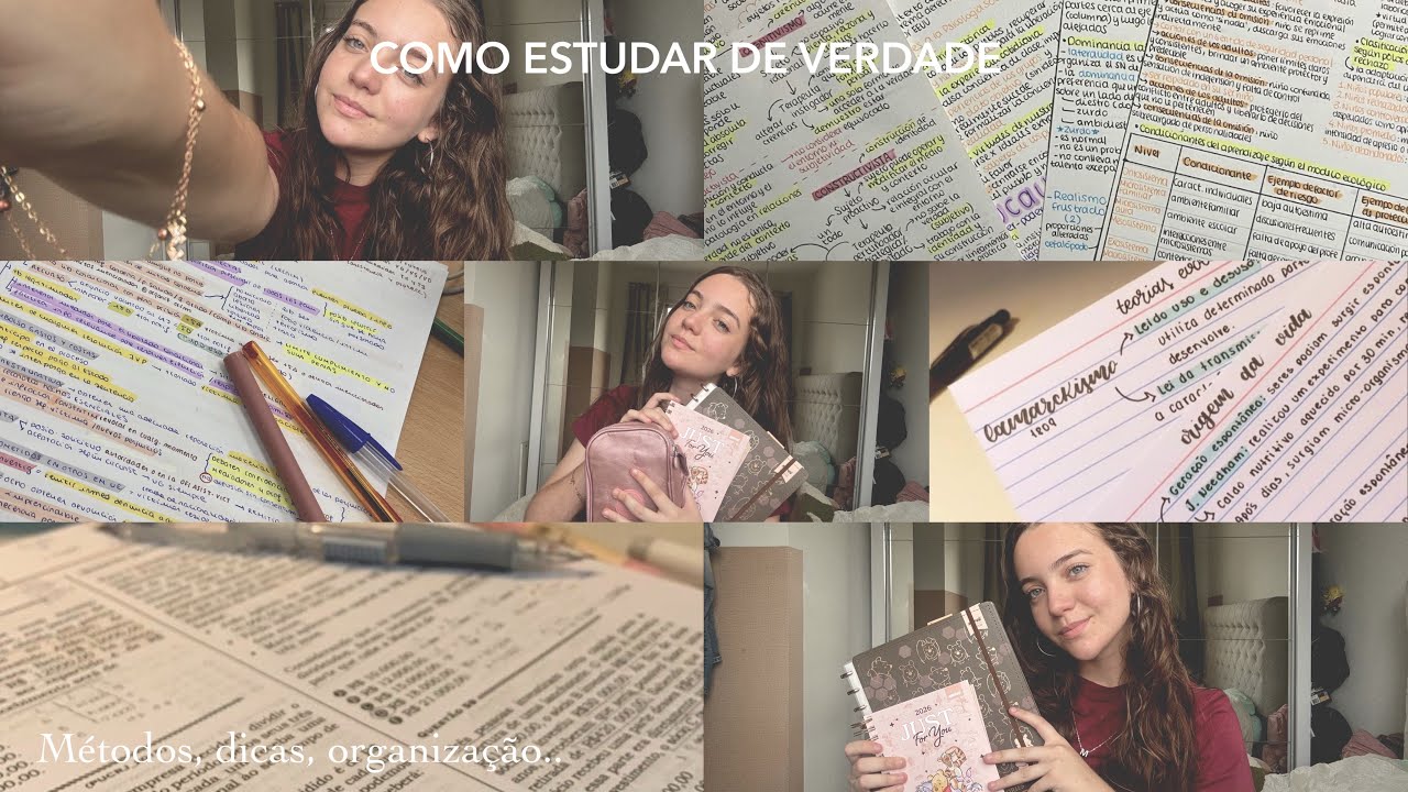 COMO ESTUDAR DE VERDADE 2026 🩷 | métodos, dicas de organização, estudos..