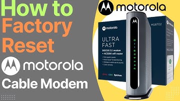 Factory Reset Motorola Cable modem to Default | Motorola Router Reset