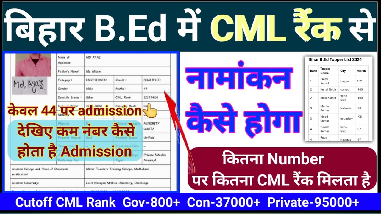 bihar bed result news,bihar b.ed cutoff,bihar b.ed admission process