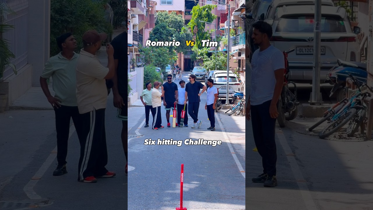 Tim Vs Romario six hitting Challenge in gullycricket #cricket #shorts #reels #cricketlover