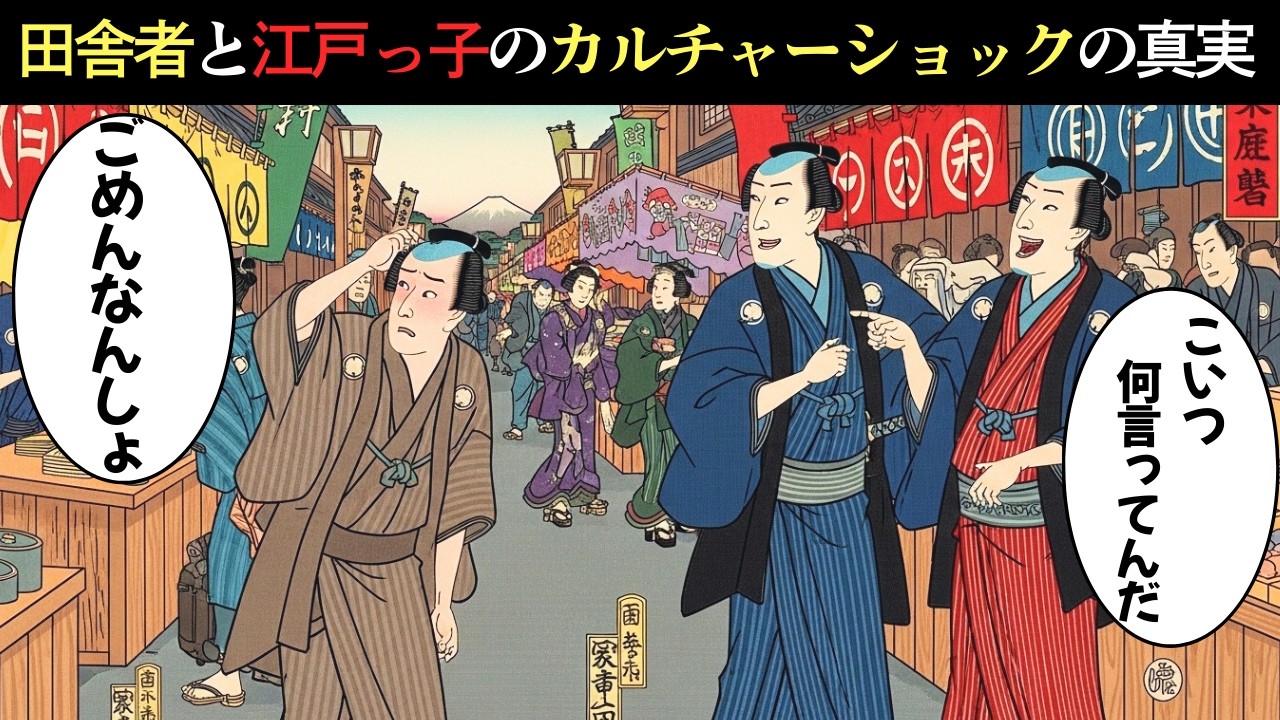 なぜ江戸の町人は“上京者”を笑ったのか？田舎者と江戸っ子のカルチャーショックの真実【江戸時代の庶民】【江戸好奇心】