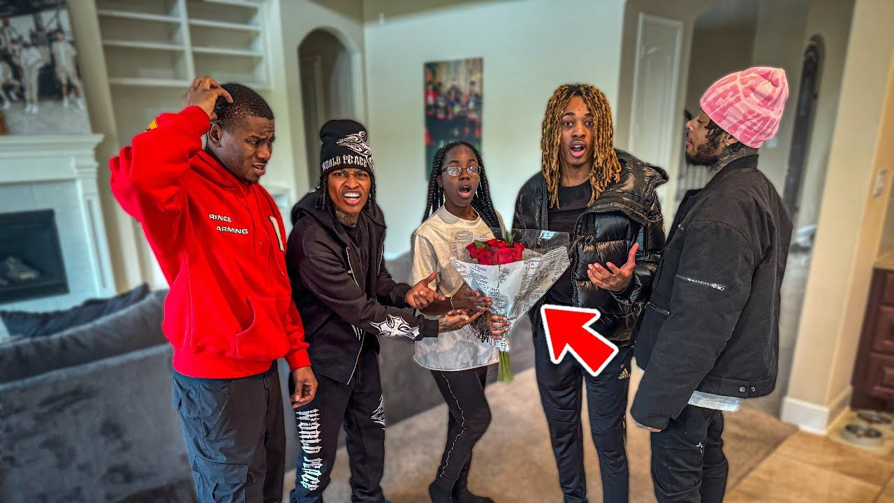 I GIFTED KYIA FLOWERS INFRONT OF EVERYONE TO SEE HOW THEY REACT!!