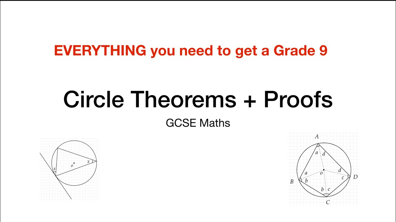 ALL Circle Theorems + Proofs in 18 minutes | GCSE Maths | Grade 9 - YouTube