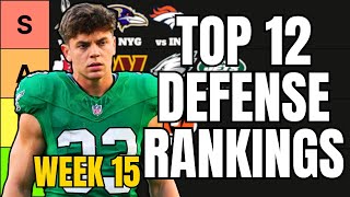 Top 12 Fantasy Football Defense Rankings For Week 15
