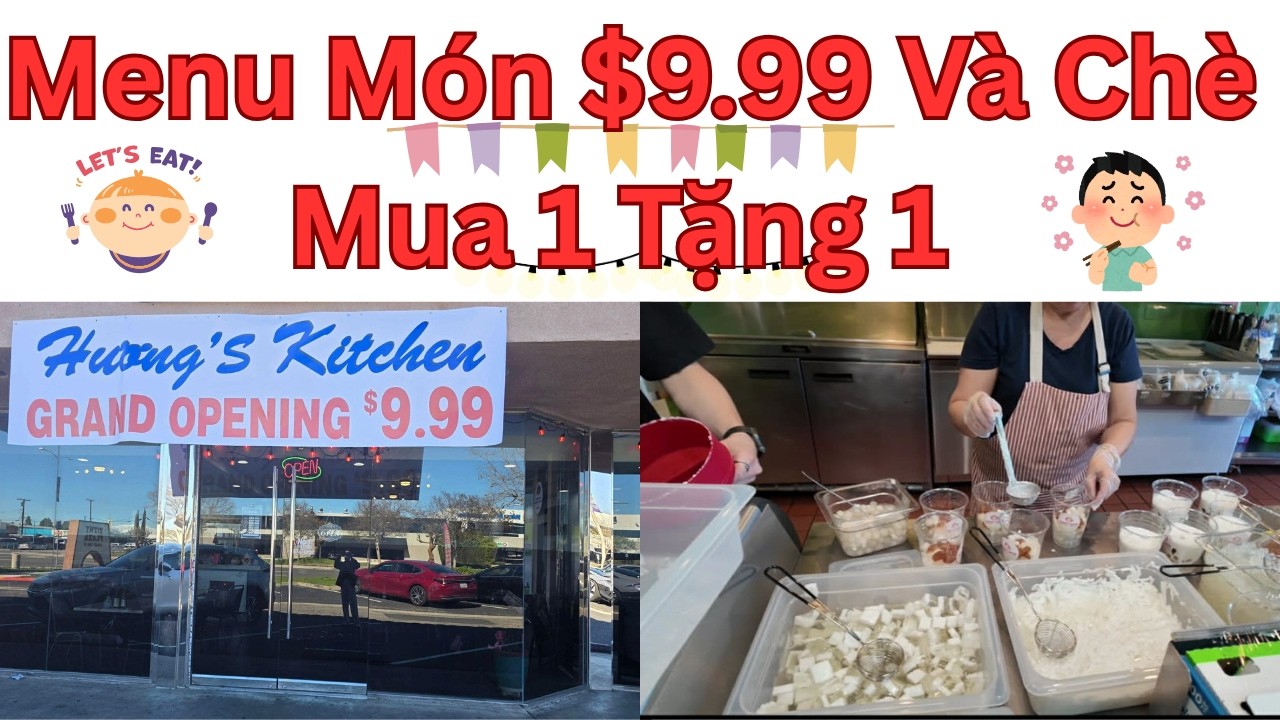 Nhà Hàng Món Menu $9.99 Và Chè Mua 1Tặng 1 #food #anuong #enjoy #phoga #bunbohue #búnbòhuế