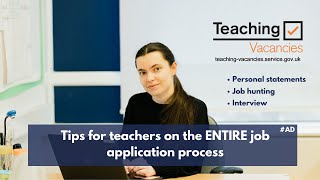 #AD Teacher job application tips | Personal Statement tips | Advice on finding jobs | Interview tips