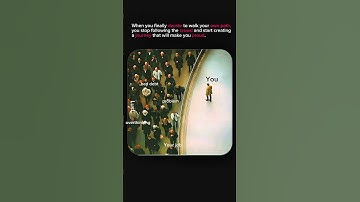 When you finally decide to walk your own path, you stop following the crowd #discipline #motivation