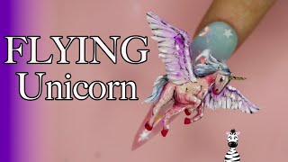 She FLIES! Pegasus Unicorn Acrylic Nail Art Tutorial
