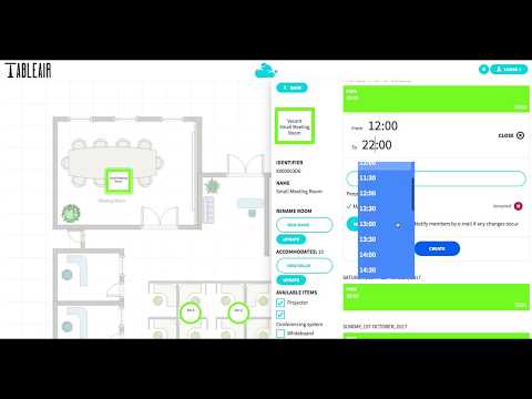 Creating a meeting room booking