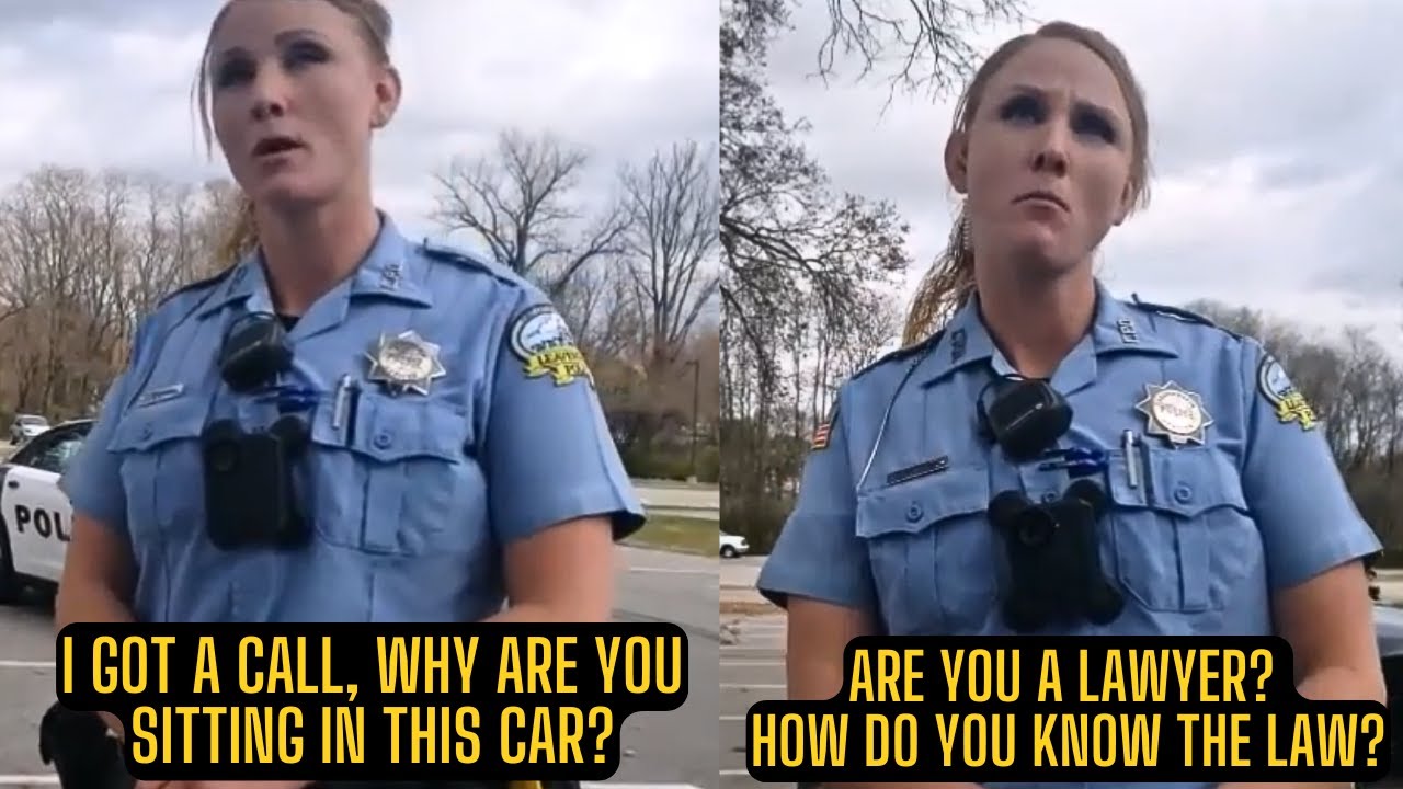 Lady Cop Questions Man For Sitting In Parked Car But Gets Lost In Her Own Contradictions