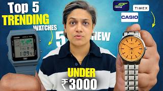 Top 5 Best Budget Watches For Men Under 3000 | Timex, Casio, Titan, Sonata Myntra Watches Haul 2026🔥