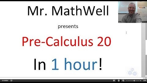 PC 20 Final REVIEW - Pre-Calculus 20 - whole course in an hour!! BEST STUDY VIDEO
