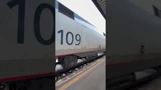 Via Rail Canada 98 Departing Aldershot | Amtrak GE P42DC 109 + Amfleet Coaches