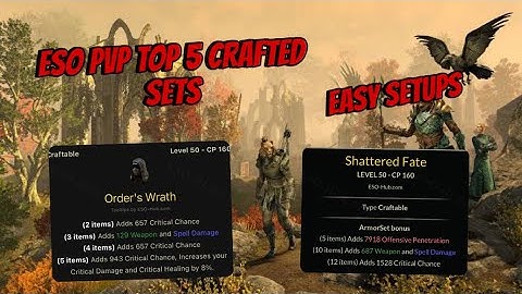 ESO PVP Top 5 Crafted Sets in Subclassing
