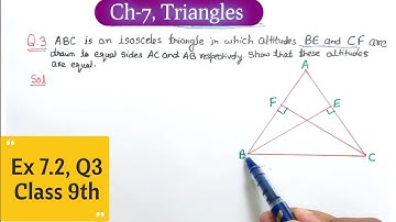Ex 7.2 Q3 class 9 maths NCERT | Class 9th Maths chapter 7 Triangles exercise 7.2 Question Number 3
