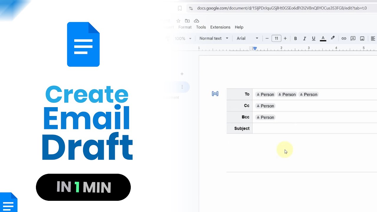 How to Create An Email Draft on Google Docs [easy] - YouTube
