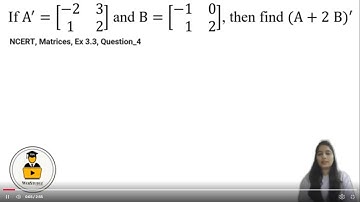 Class 12 NCERT Maths | Ch 3: Matrices| Ex 3.3 Q4 Solution