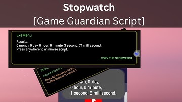 Game Guardian Script Stopwatch