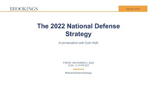 The 2022 National Defense Strategy: A conversation with Colin Kahl