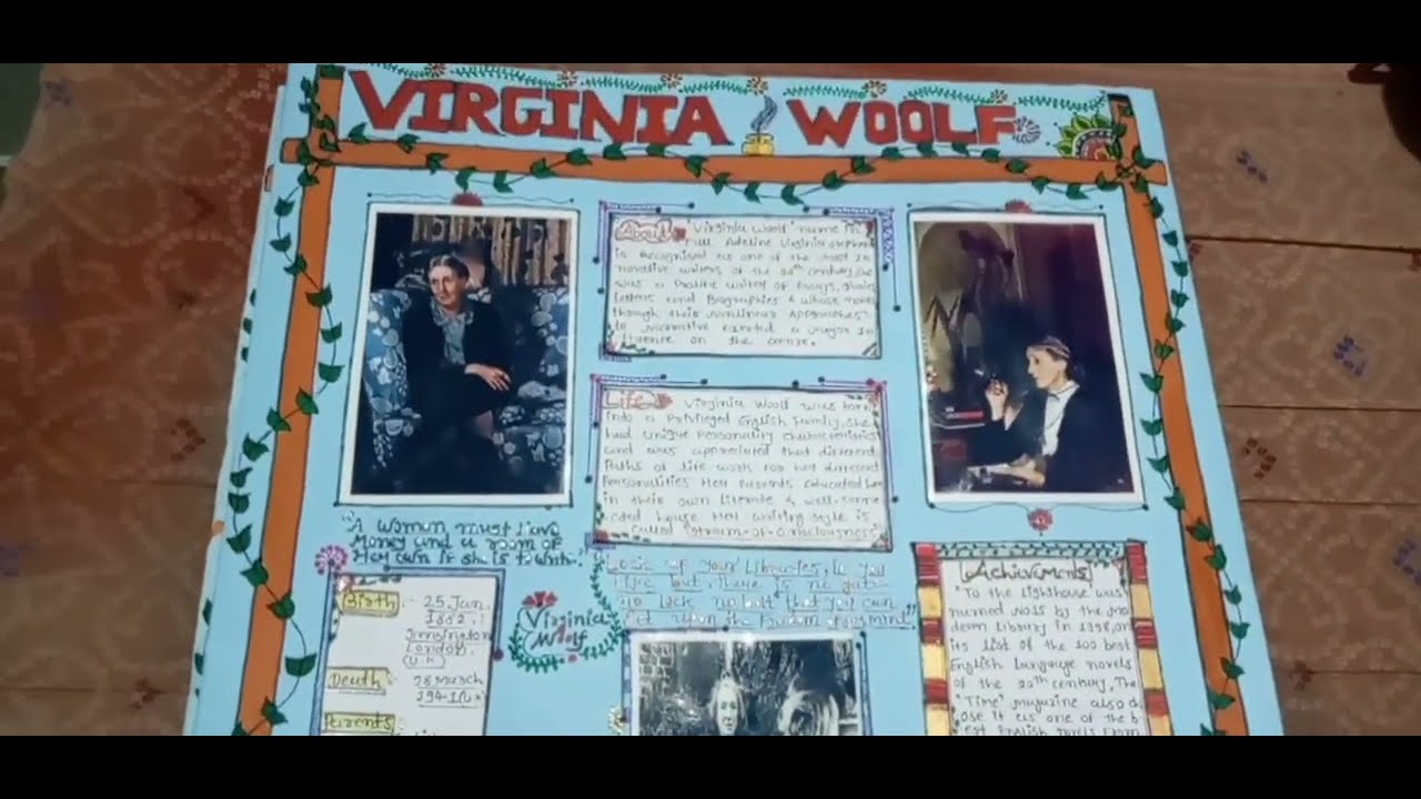 Biography of Virginia Woolf in Brief -Explained by Chart in easiest way ...