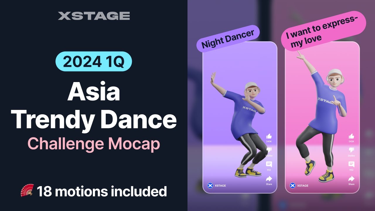Asia Trendy Dance Challenge Mocap Pack [2024 1Q] | Unreal Engine5, Unity