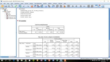 Crosstabulation and Chi-square test using IBM SPSS